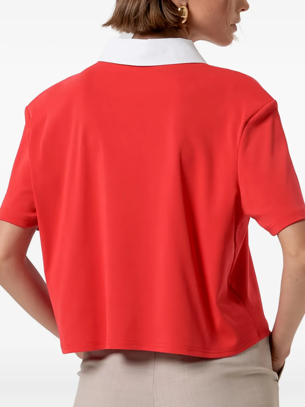 FRACOMINA Poloshirt verfraaid met kristal Beige