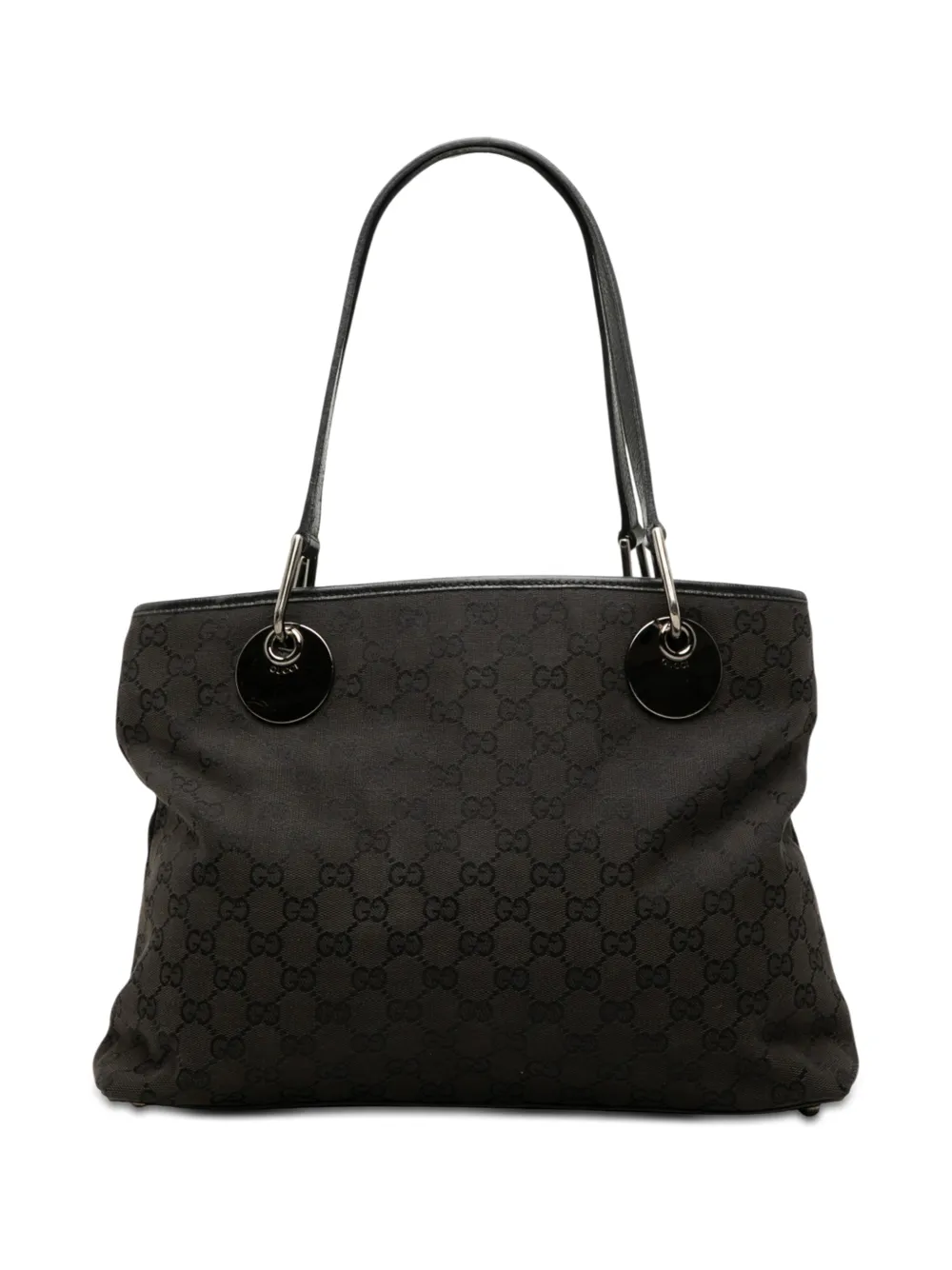 Gucci Pre-Owned 2000-2015 mittelgroßer Eclipse Tote Bag aus GG Canvas - Schwarz
