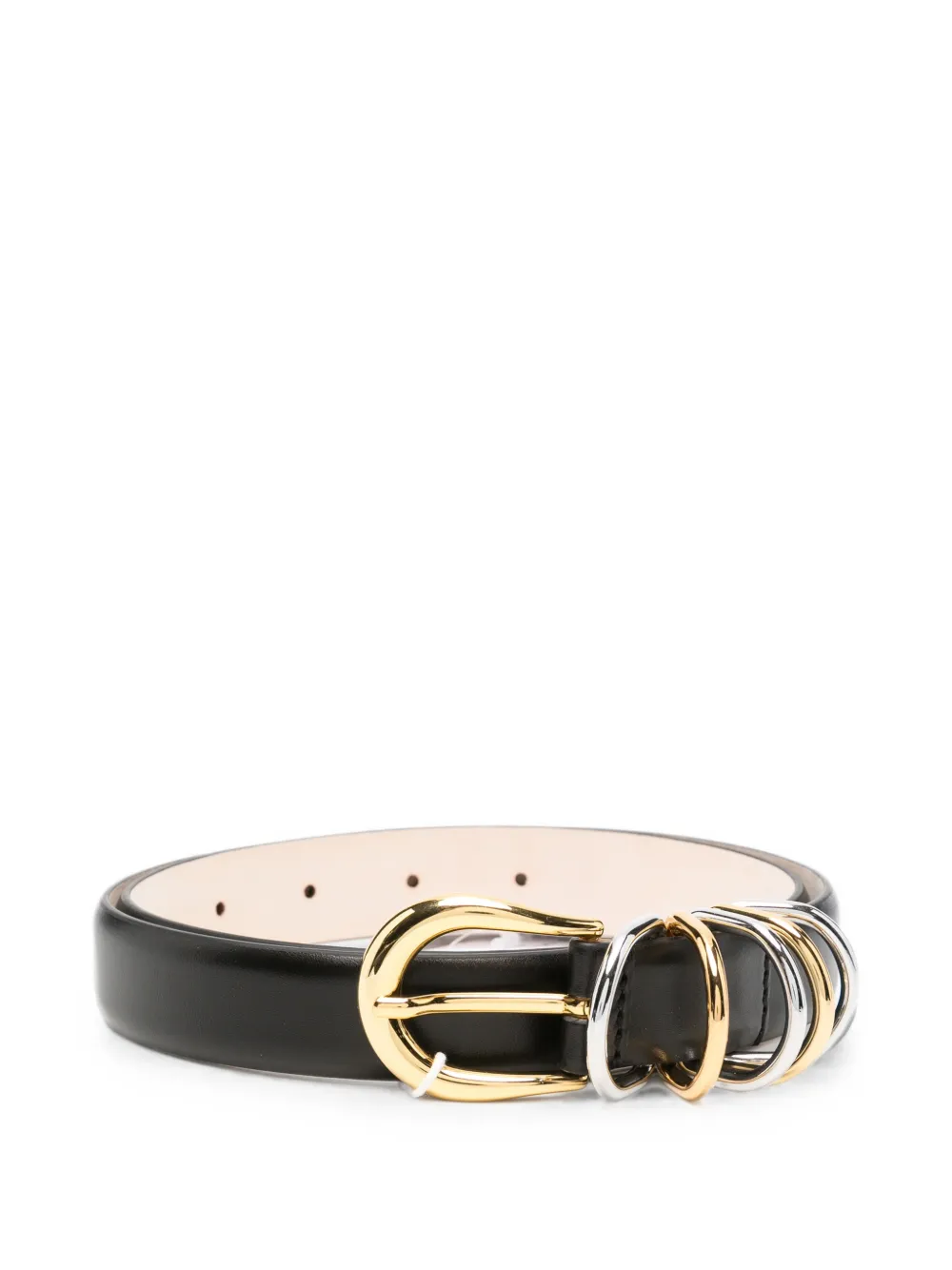 Déhanche Hollyhock leather belt - Black