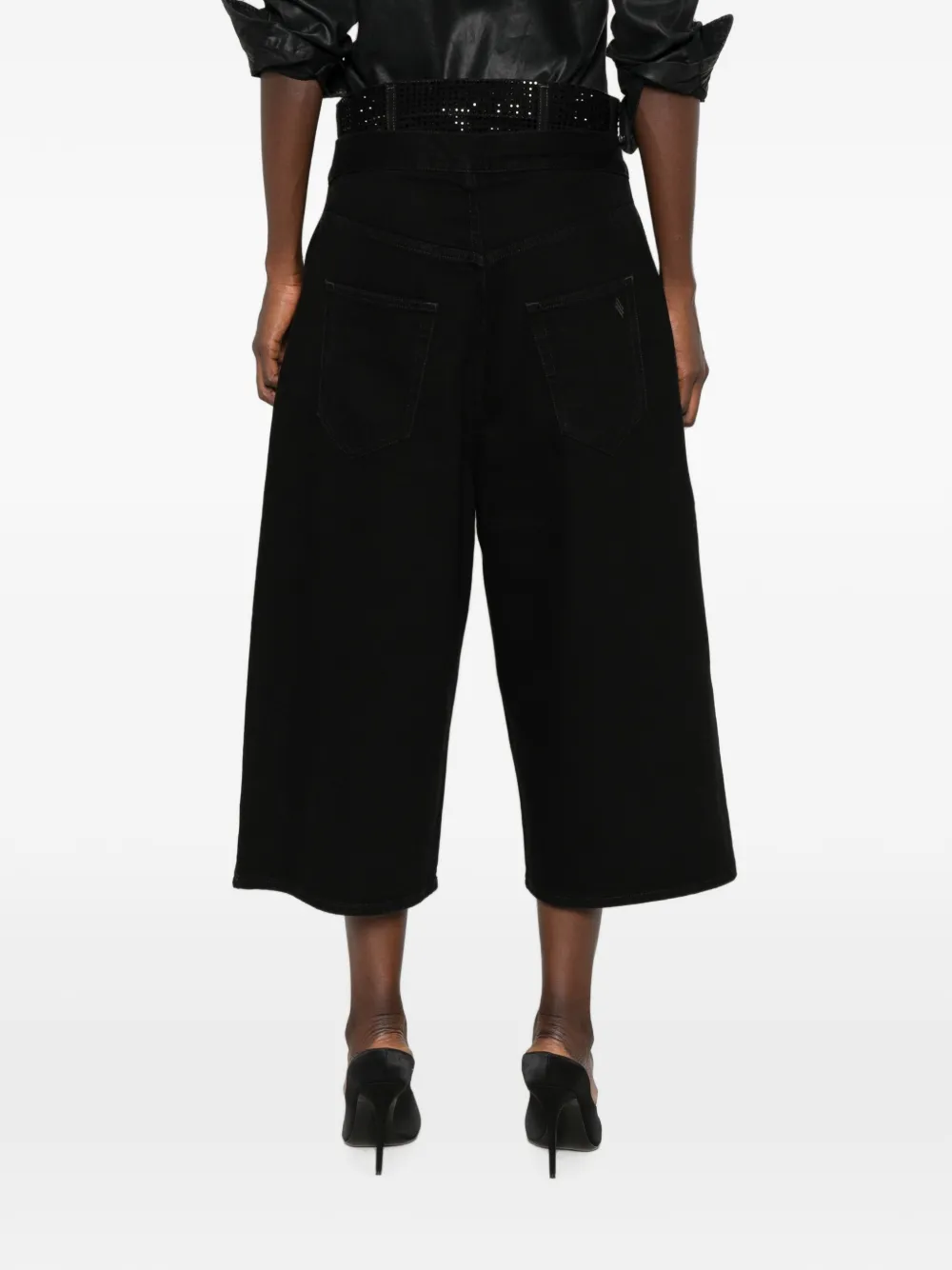 The Attico Cropped jeans Zwart