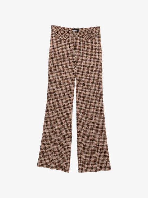 Cambio houndstooth-pattern wide-leg trousers