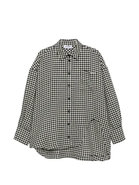 The Attico houndstooth-pattern oversized jacket