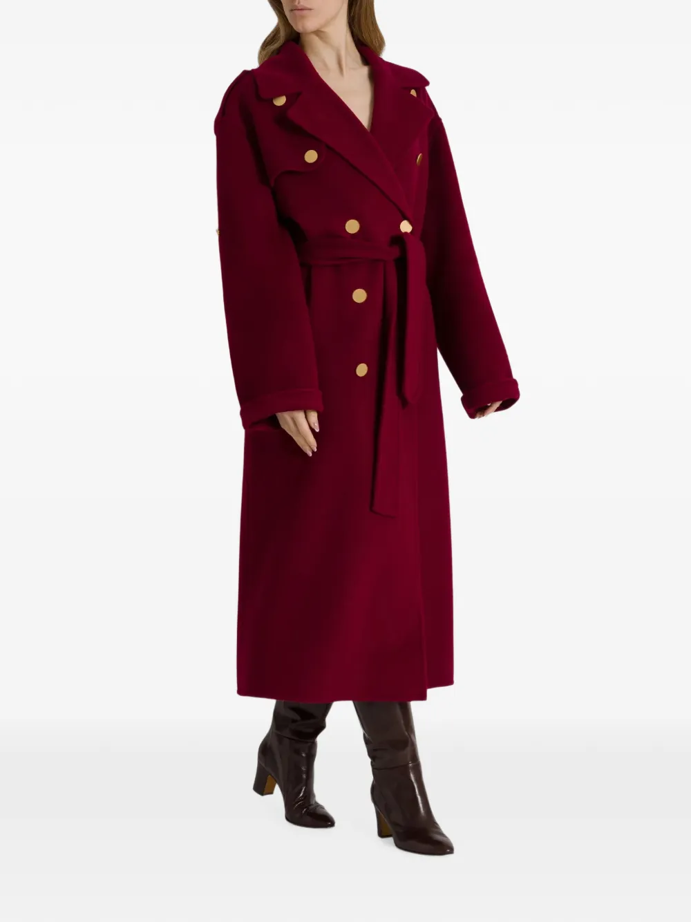 Alberta Ferretti Jas met dubbele rij knopen Rood