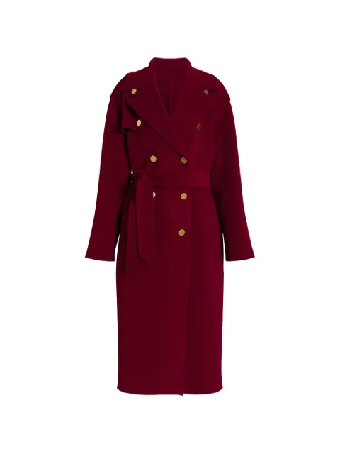 Alberta Ferretti double-breasted belted wool coat