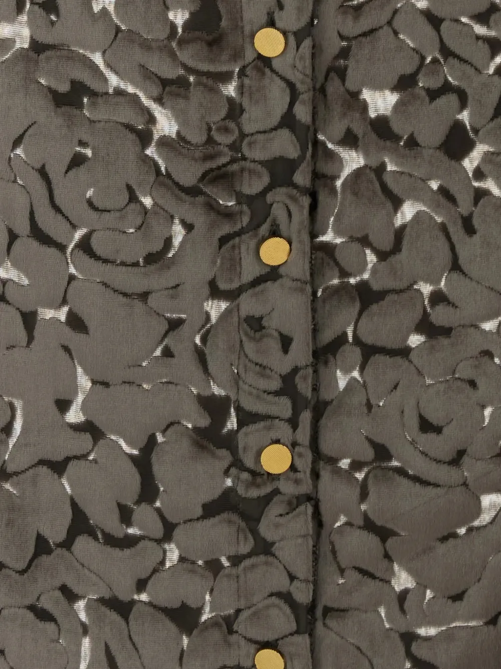 Alberta Ferretti Blouse met bloemen-devoré Grijs