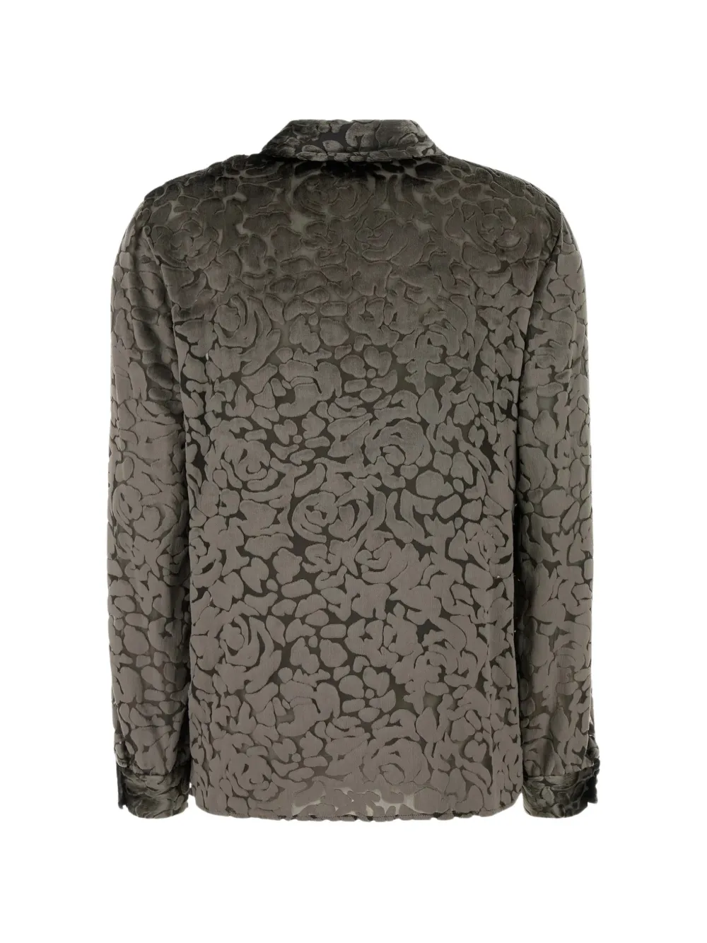 Alberta Ferretti Blouse met bloemen-devoré Grijs