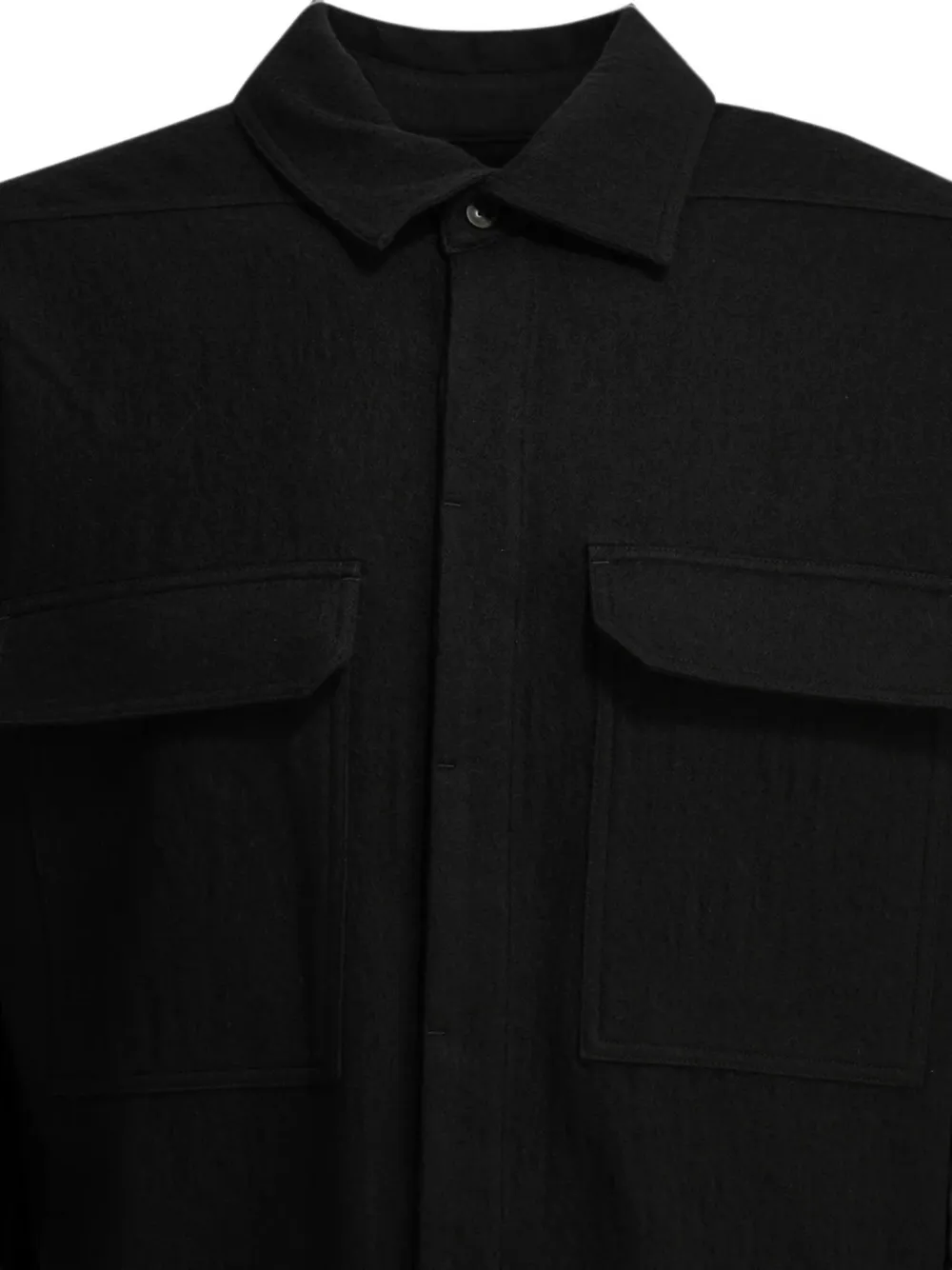Rick Owens Overhemd met klepzak Zwart