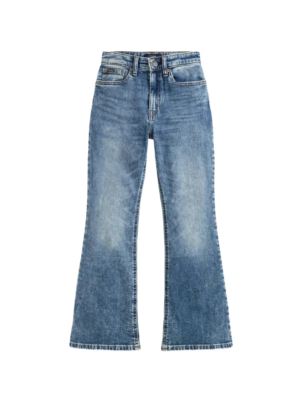 POLO RALPH LAUREN KIDS faded-effect flared jeans - Blu