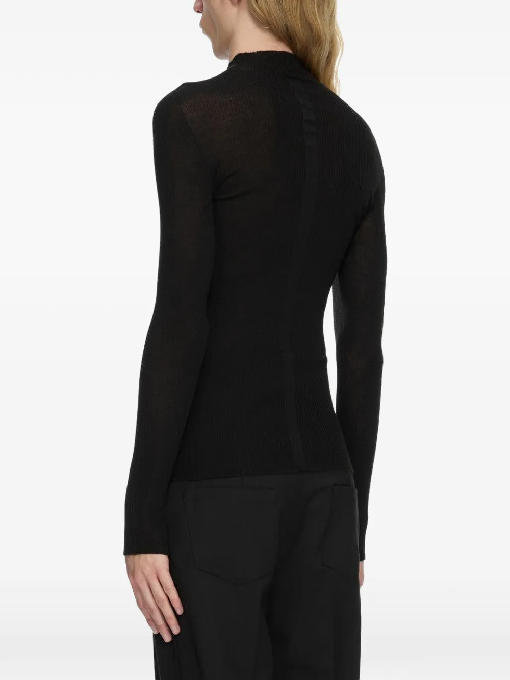 Rick Owens ribbed Lupetto sweater Zwart