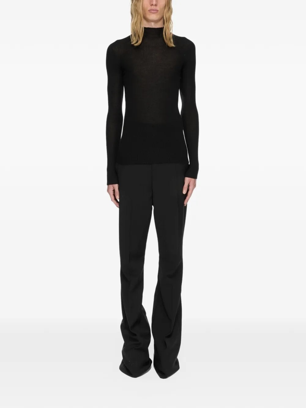 Rick Owens ribbed Lupetto sweater Zwart