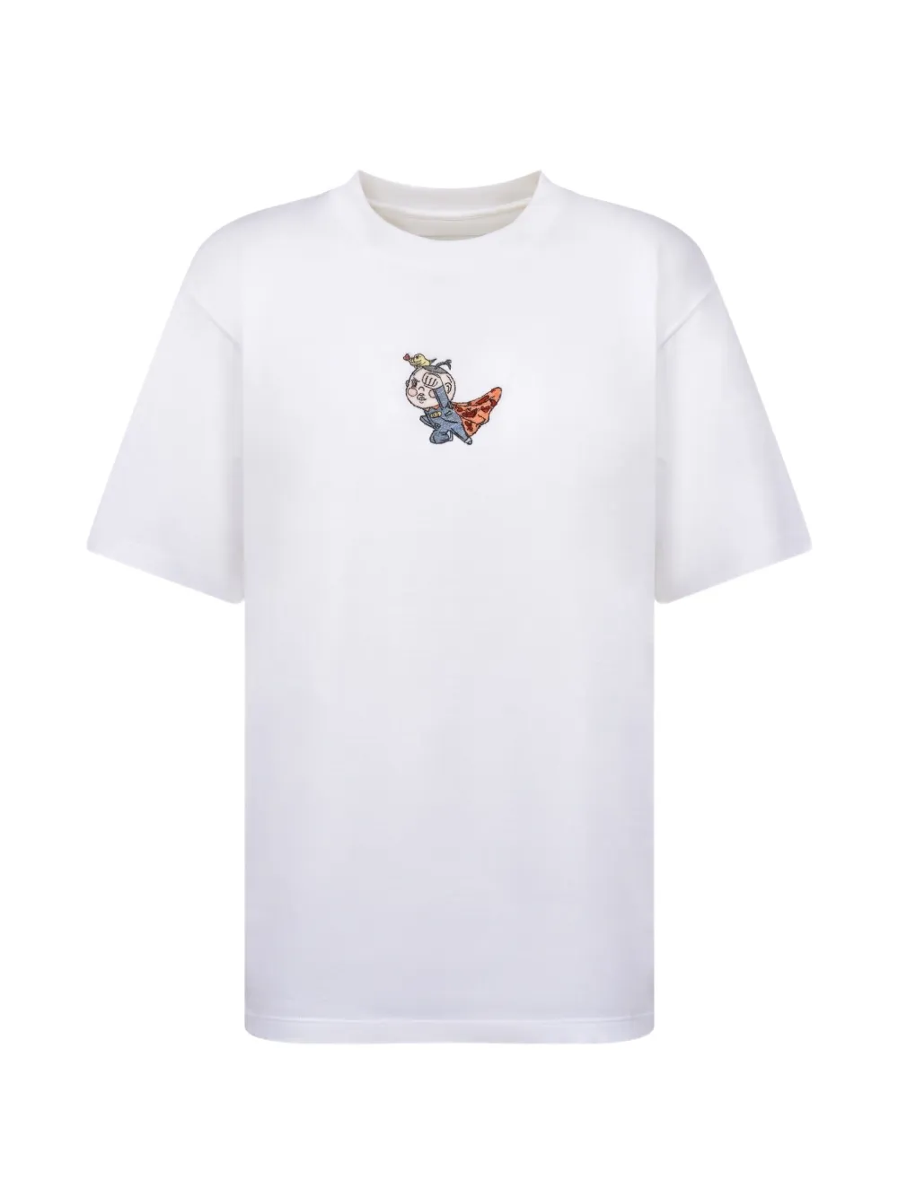 CHRISTINA CRAWFORD Superman Baby embroidered logo-patch T-shirt - Weiß