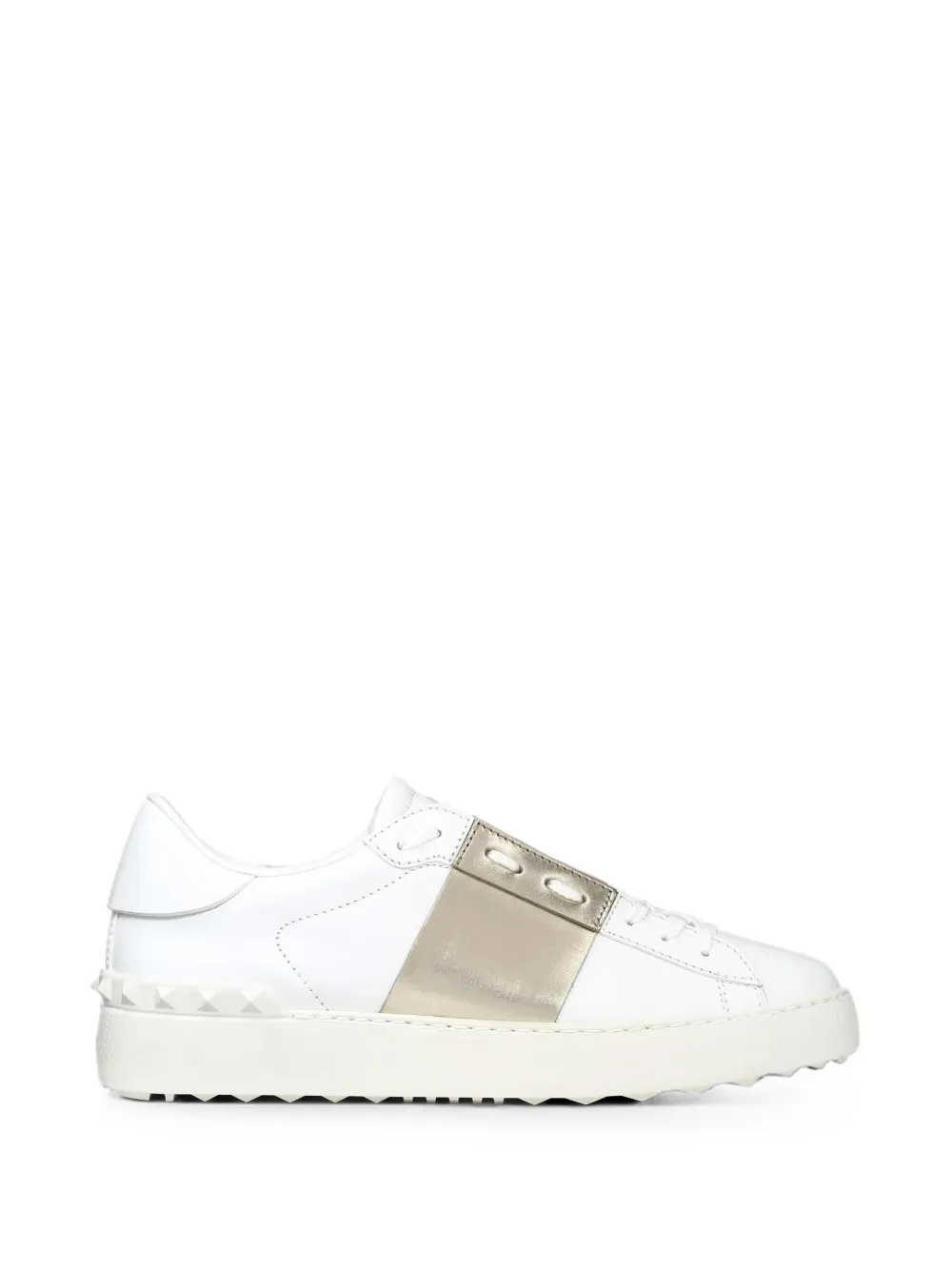 Valentino Garavani Open leather sneakers Wit
