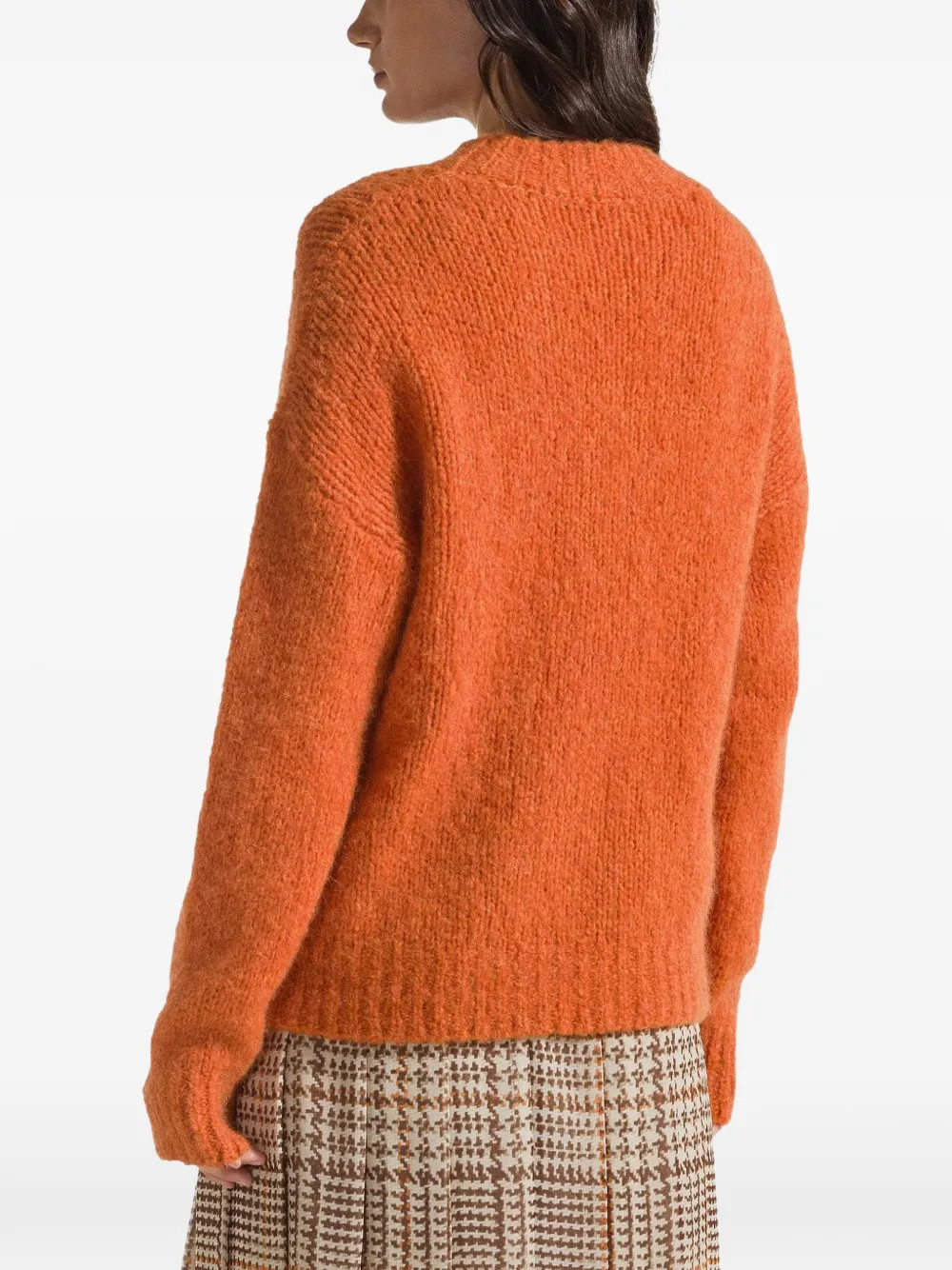Seventy Ribgebreide trui met verlaagde schouders Oranje