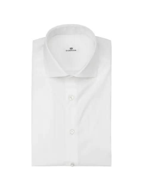 Sonrisa spread-collar cotton shirt