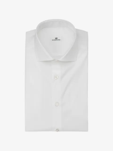 Sonrisa spread-collar cotton shirt