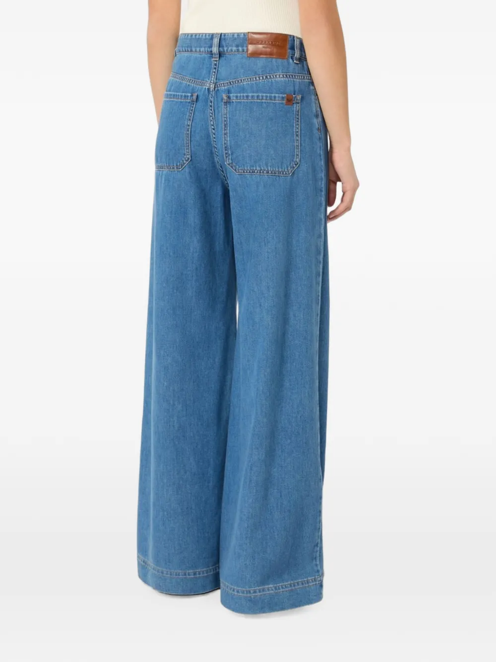 Weekend Max Mara Jeans met wijde pijpen Blauw