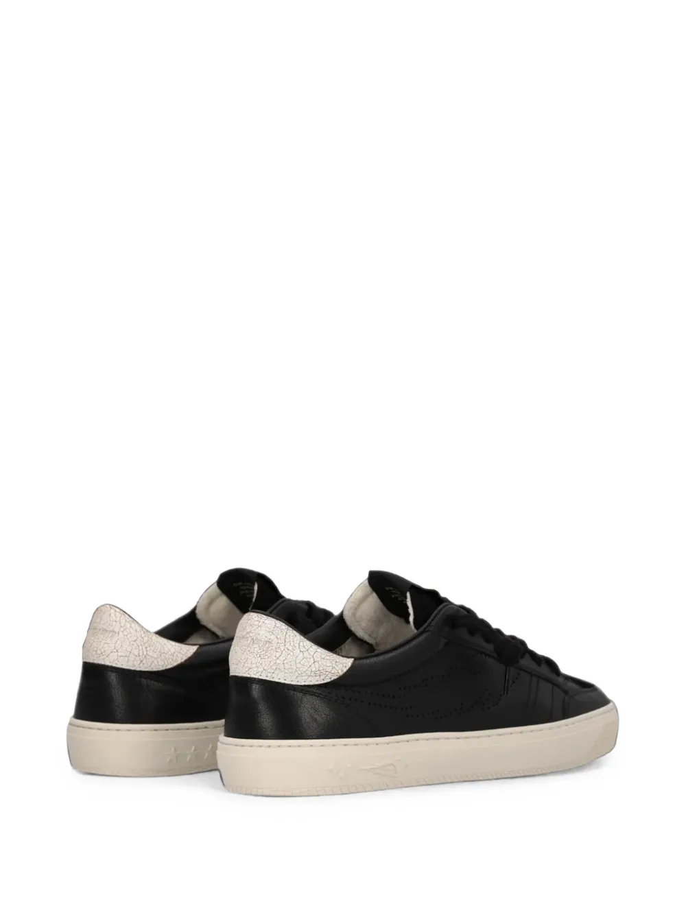 Enterprise Japan Jupiter Rocket logo-perforated cracked-effect sneakers Zwart