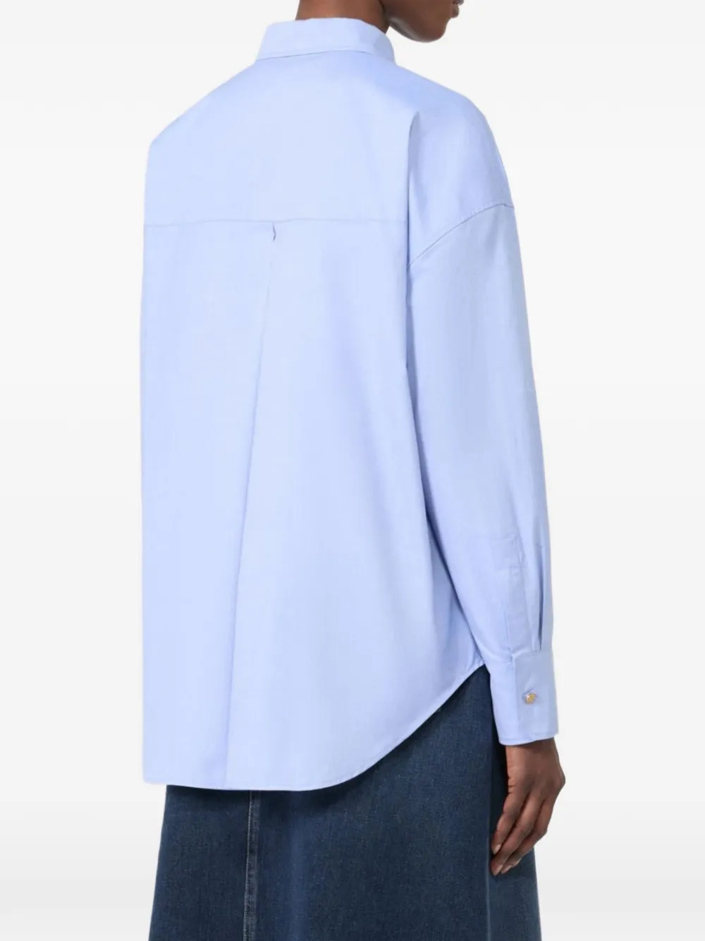 'S Max Mara Oxford blouse met verwassen effect Blauw