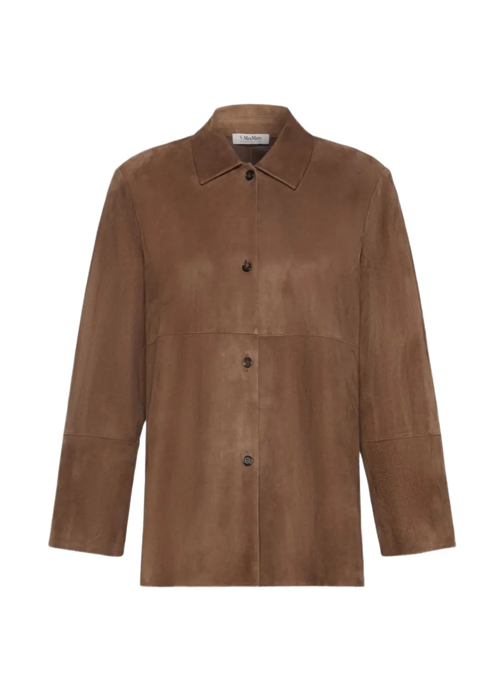 'S Max Mara button-front suede jacket - Braun
