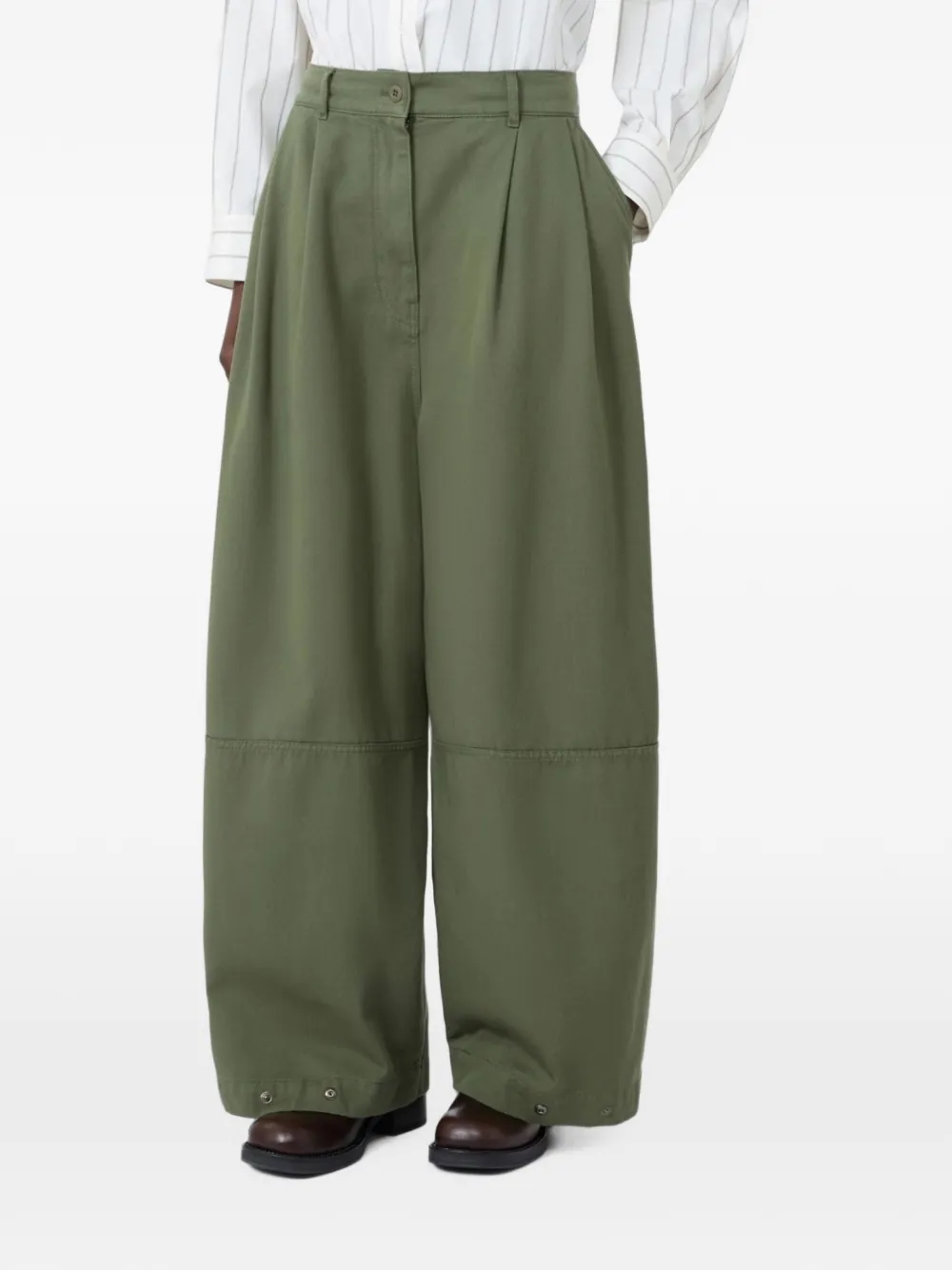 Weekend Max Mara Palazzo plooibroek Groen