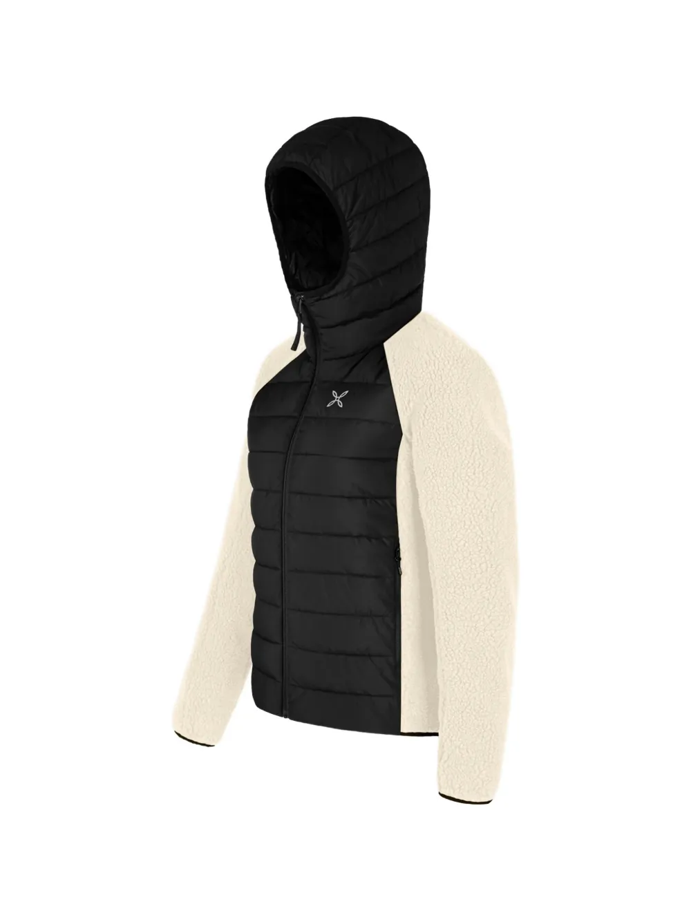 MONTURA Gewatteerd jack met fleece textuur Zwart