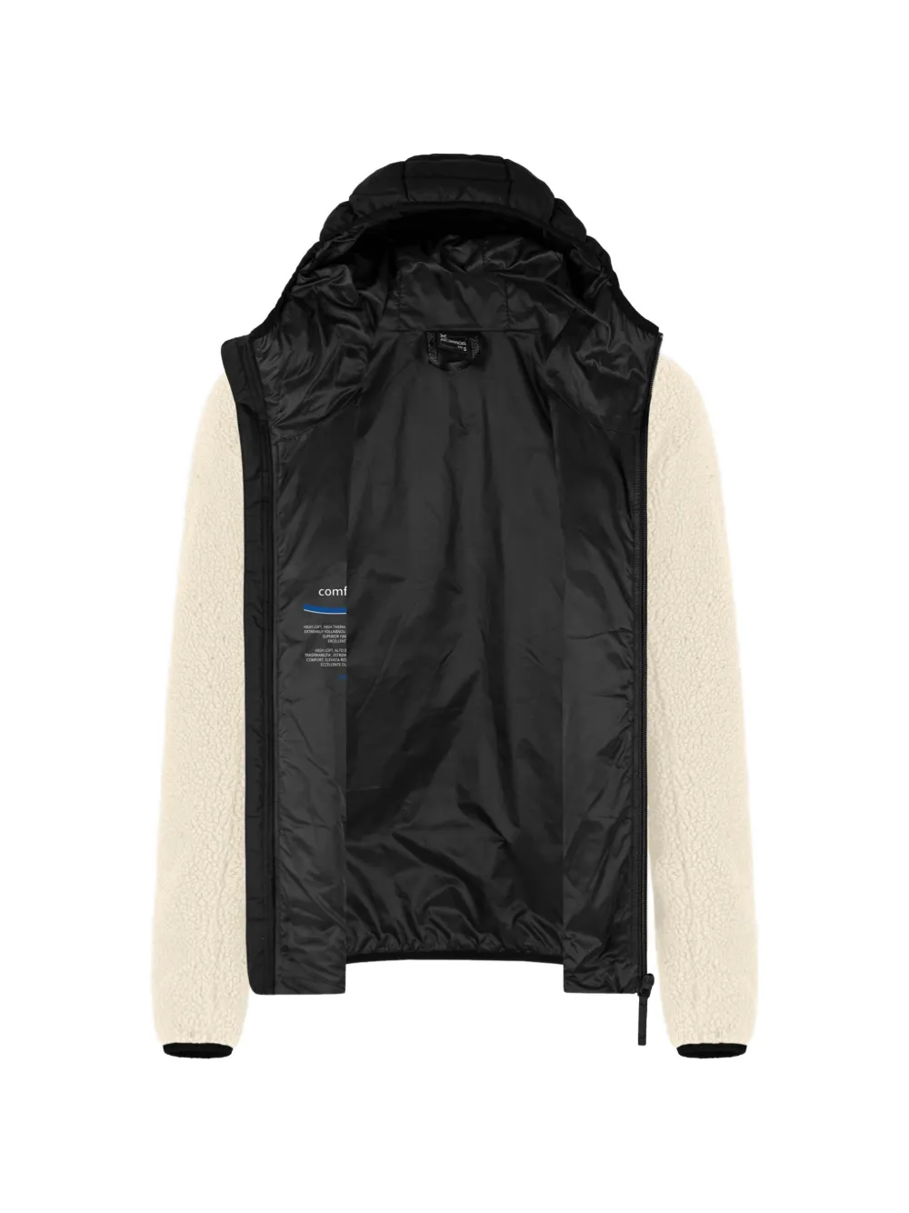 MONTURA Gewatteerd jack met fleece textuur Zwart