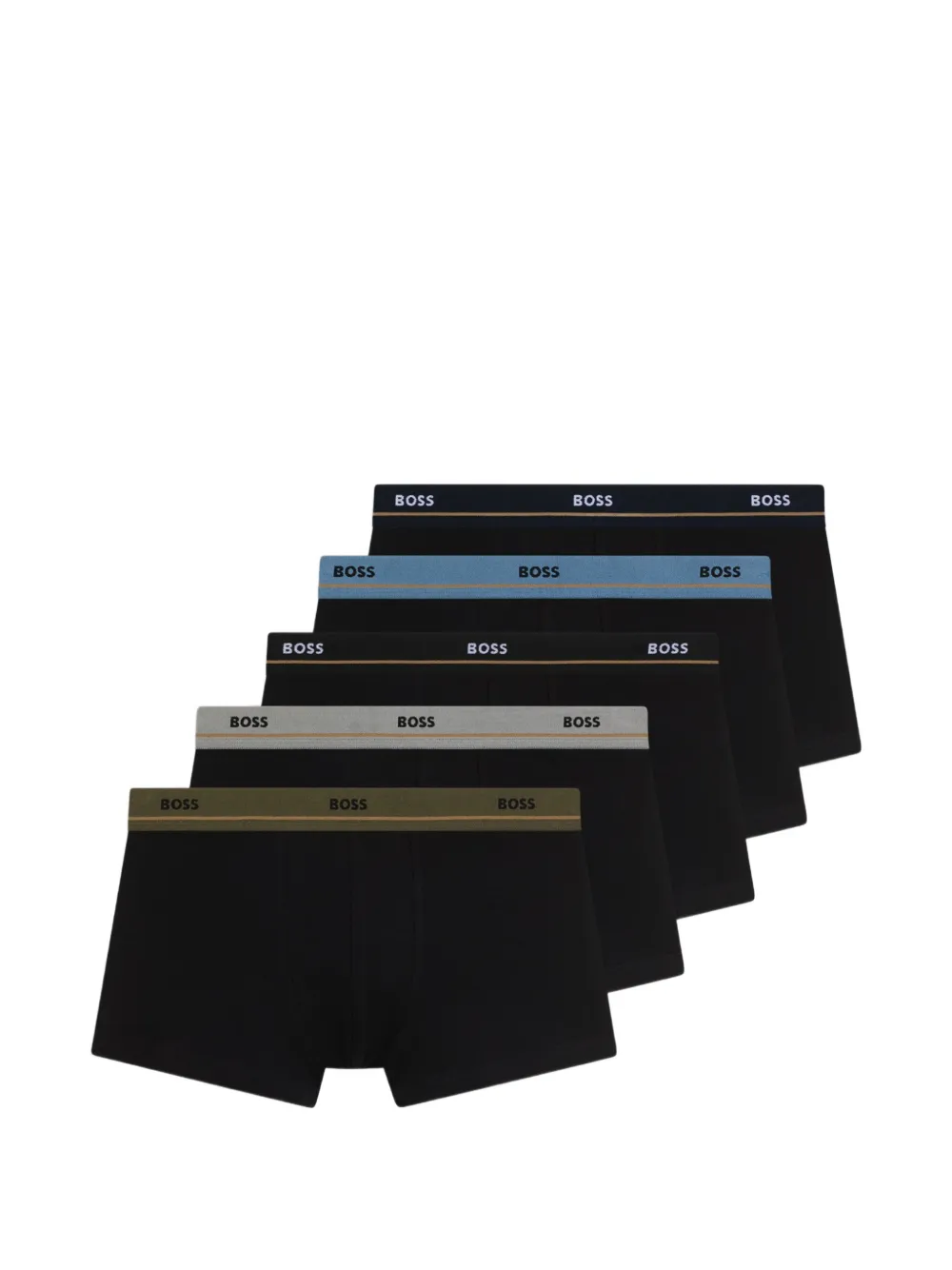BOSS logo-waistband boxers (set of five) - Nero