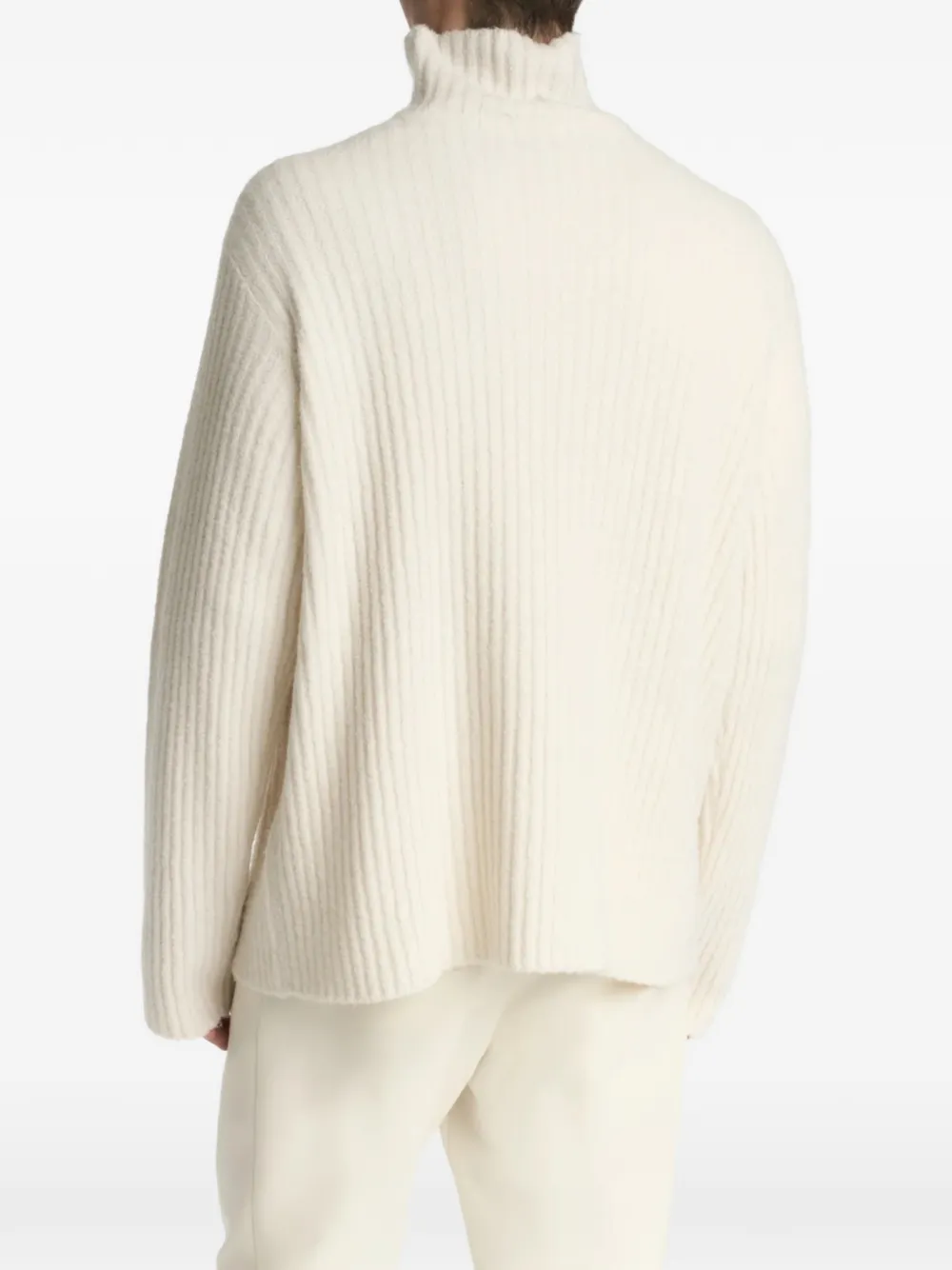Malo ribbed-knit cashmere sweater Wit