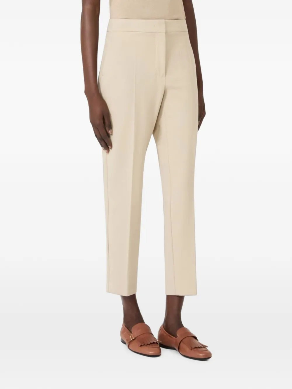 Max Mara Cropped broek Beige