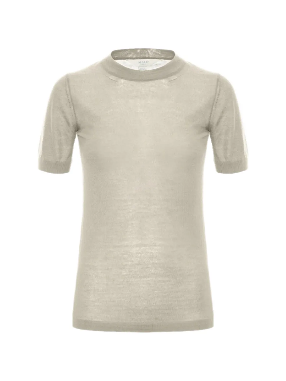 Malo Cashmere Short-sleeve Sweater In Neutral
