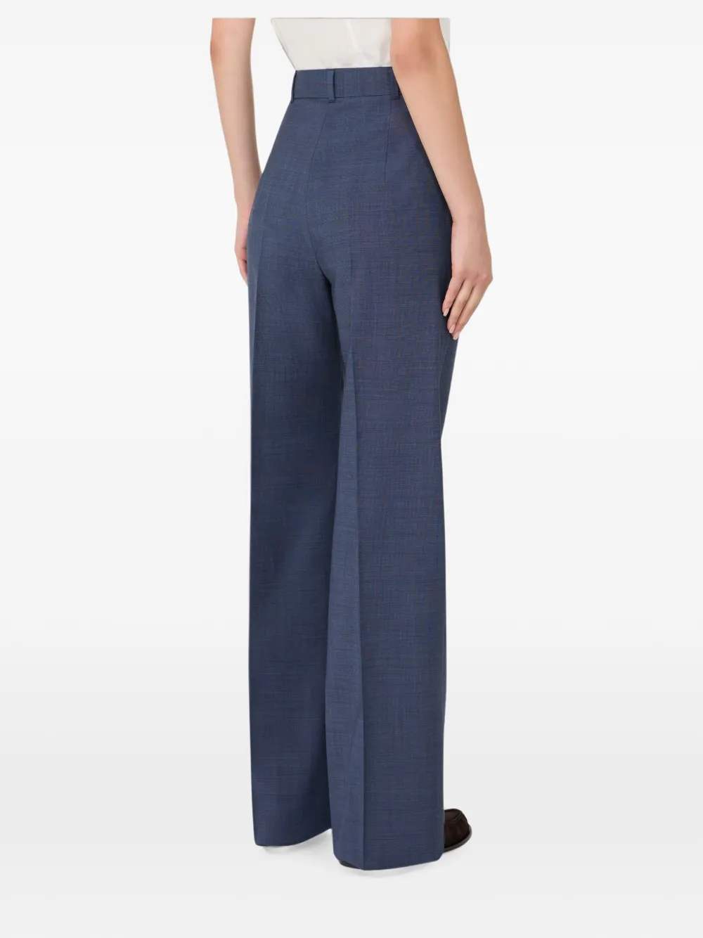 Max Mara Broek van scheerwol Blauw