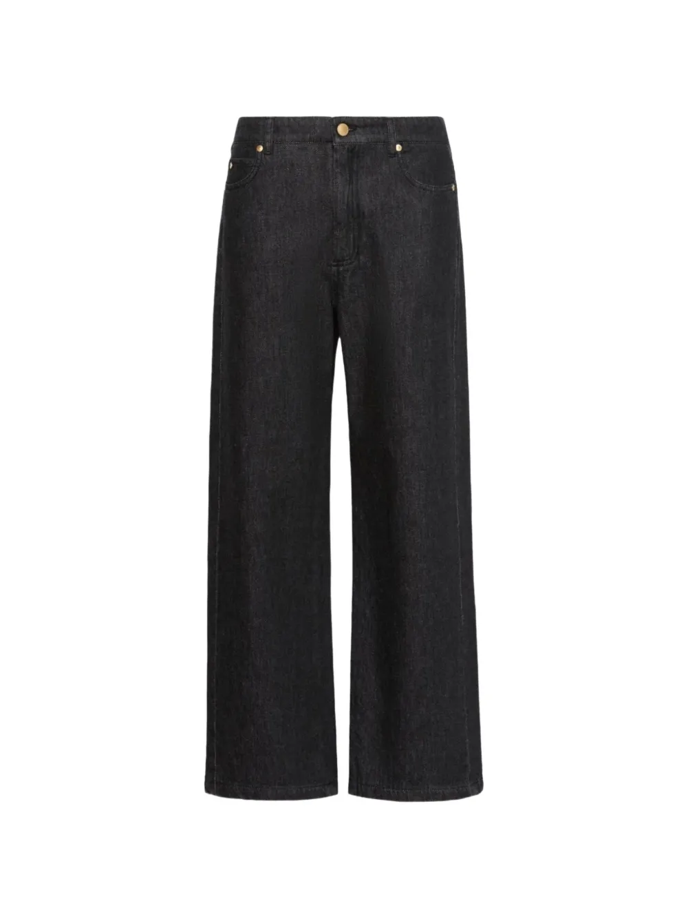 'S Max Mara button-up wide-leg jeans - Nero