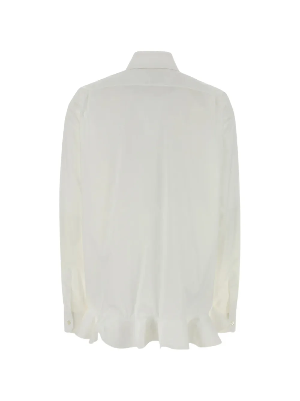 Moschino ruffle-trim shirt Wit