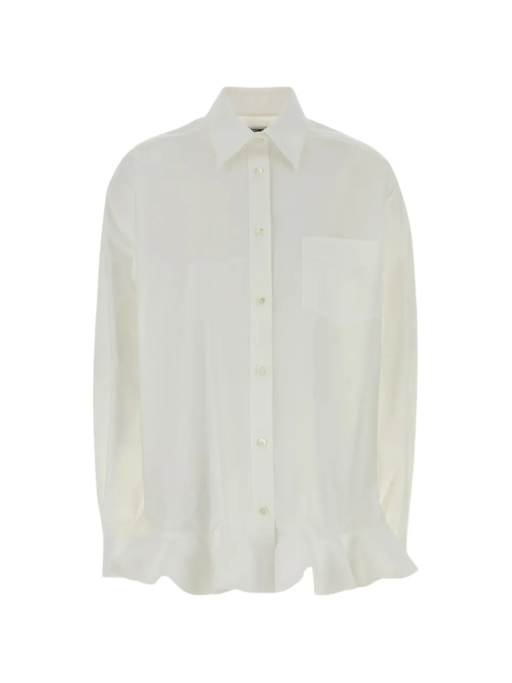 Moschino ruffle-trim shirt Wit