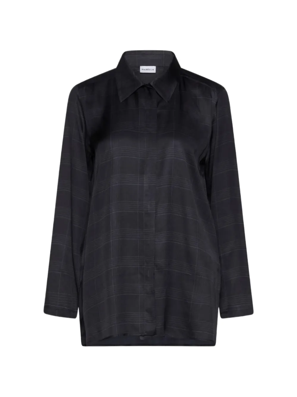 Marella Mllballata check-print twill shirt - Blau