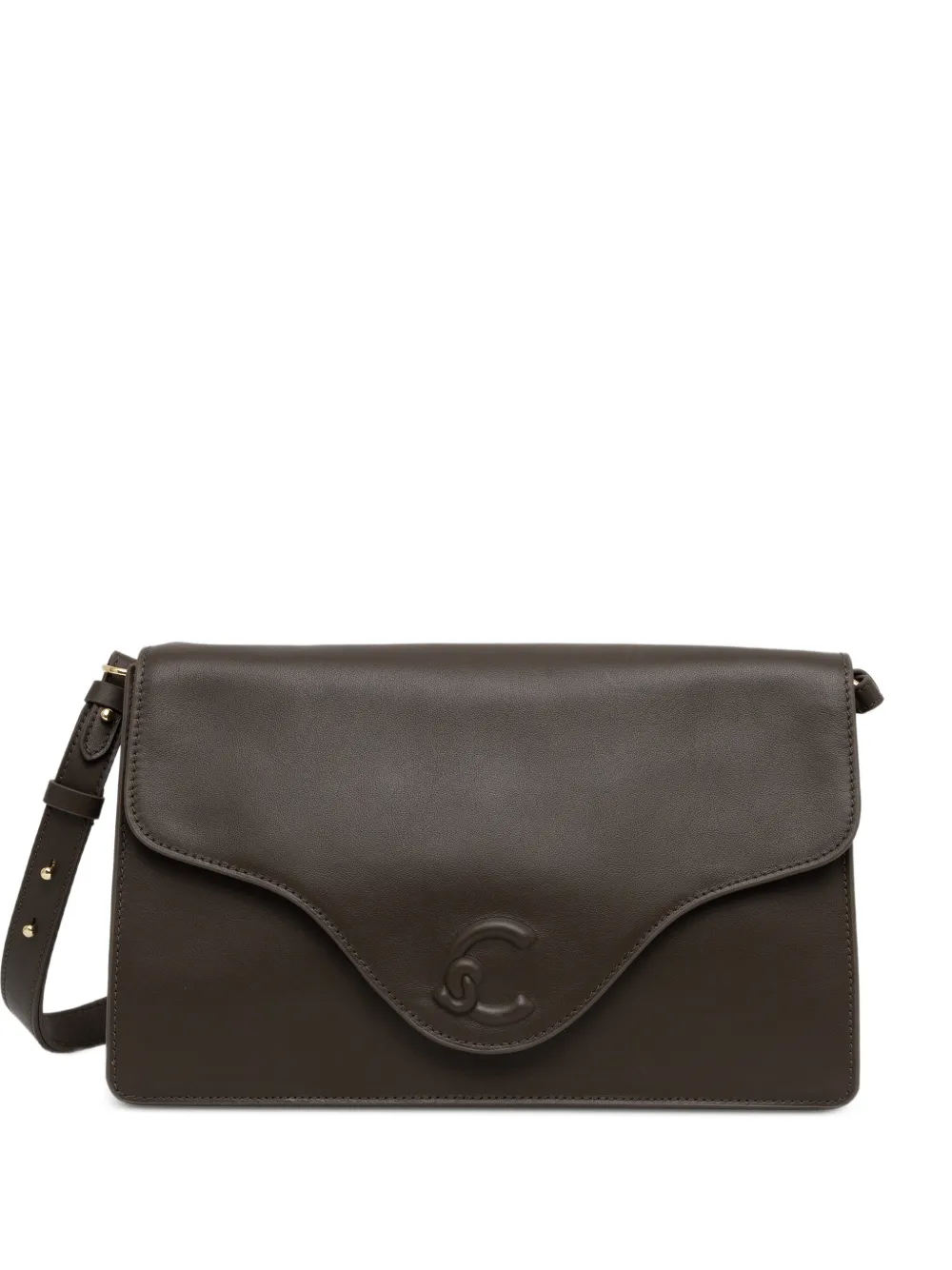Coccinelle C-Me Softy logo-embossed shoulder bag - Brown