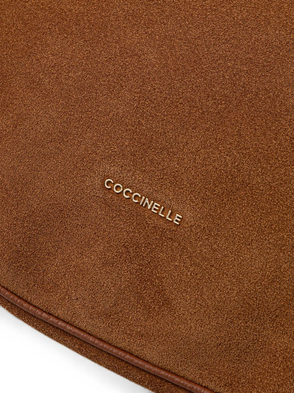 Coccinelle Suède shopper met logoprint Bruin