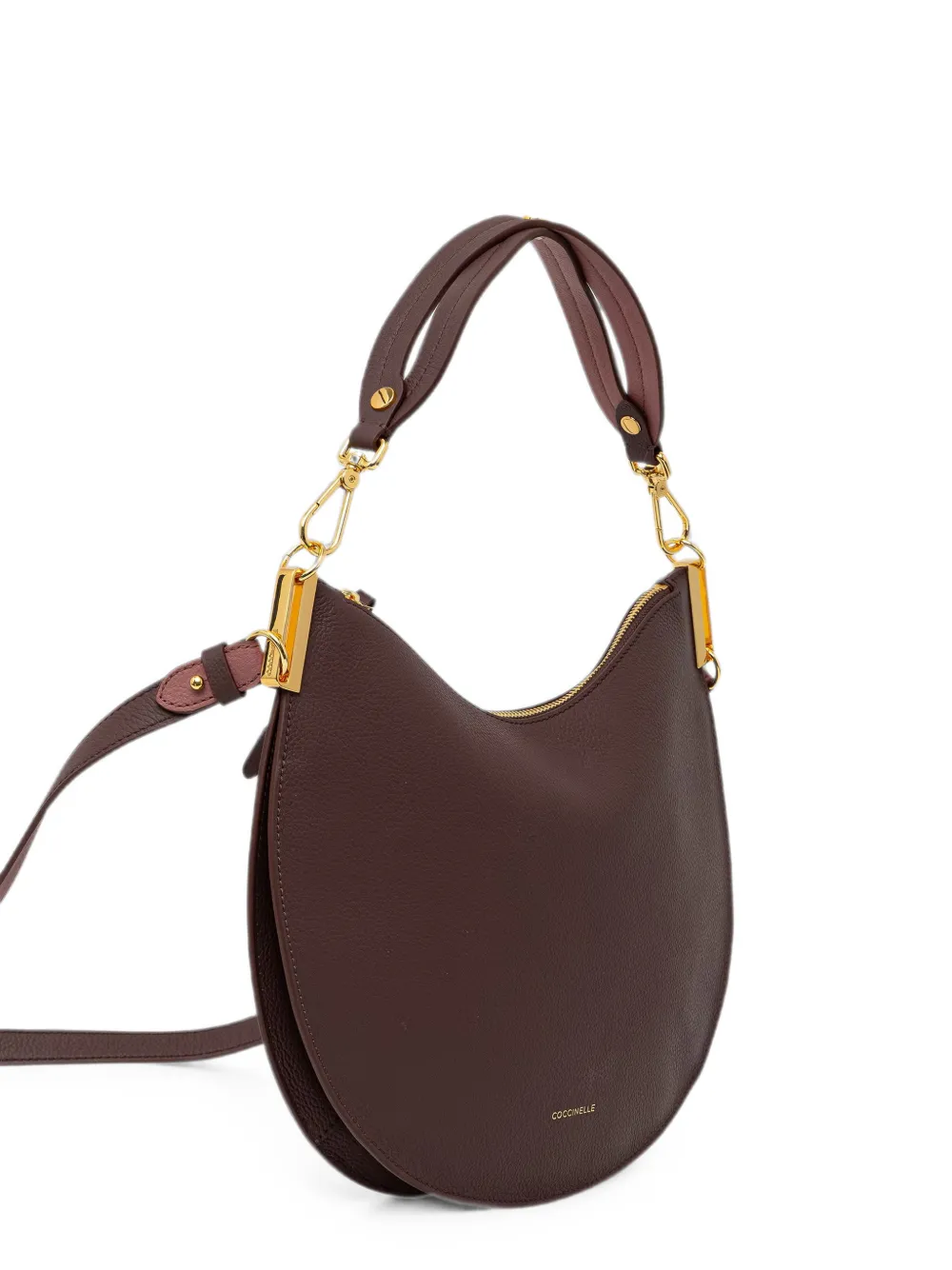 Coccinelle Medium Sunup schoudertas met textuur Bruin