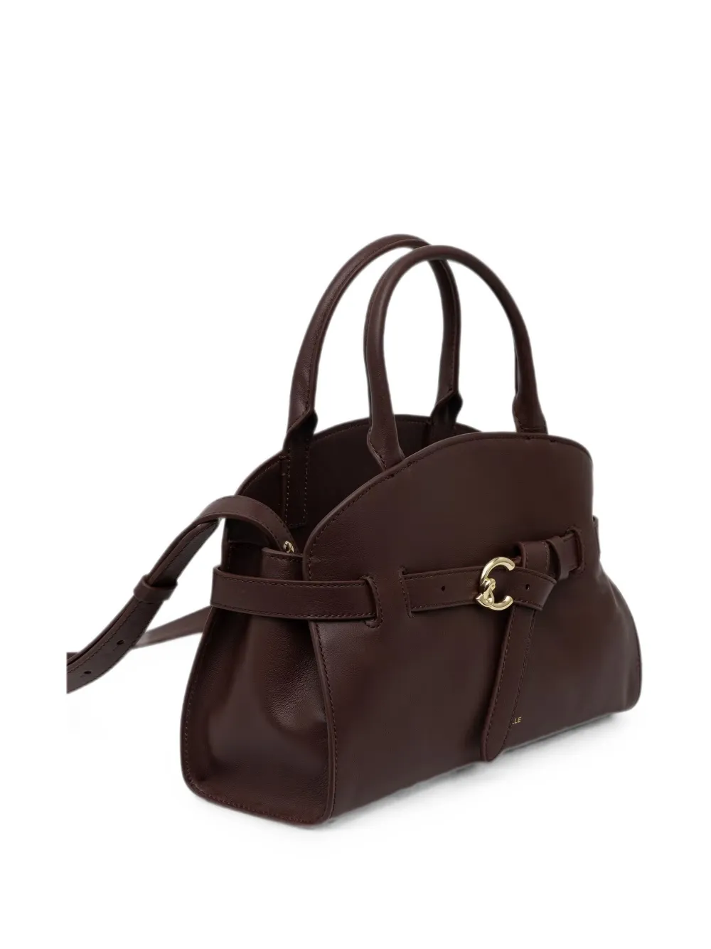 Coccinelle Leren shopper met gespdetail Bruin