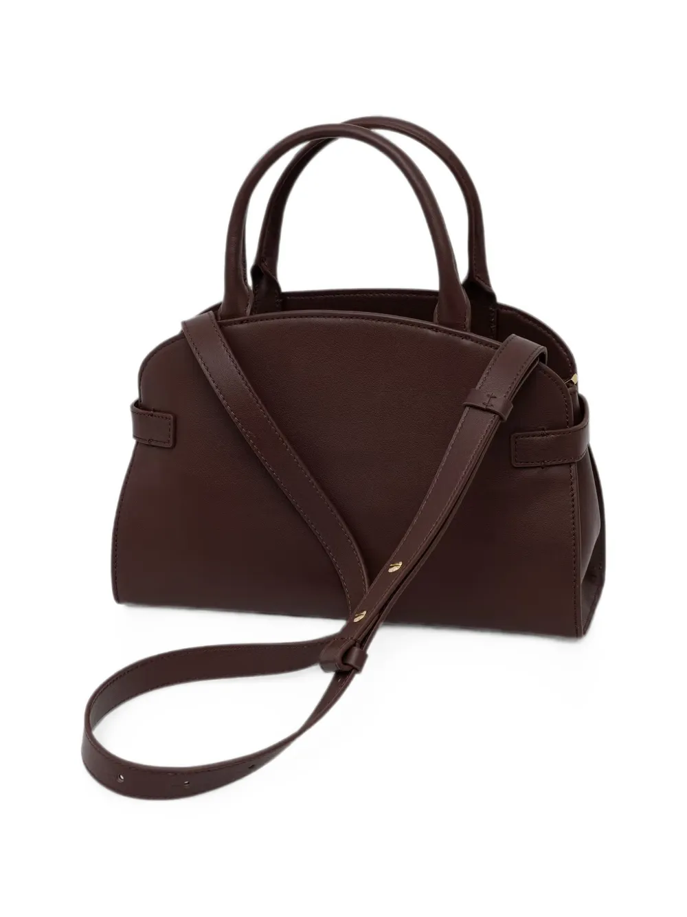 Coccinelle Leren shopper met gespdetail Bruin