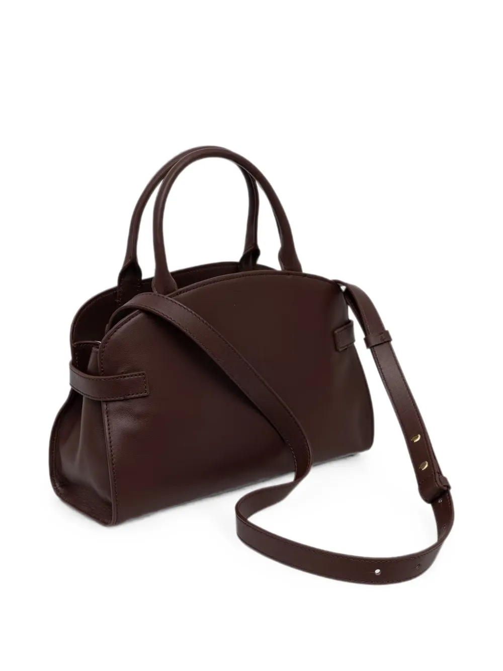Coccinelle Leren shopper met gespdetail Bruin