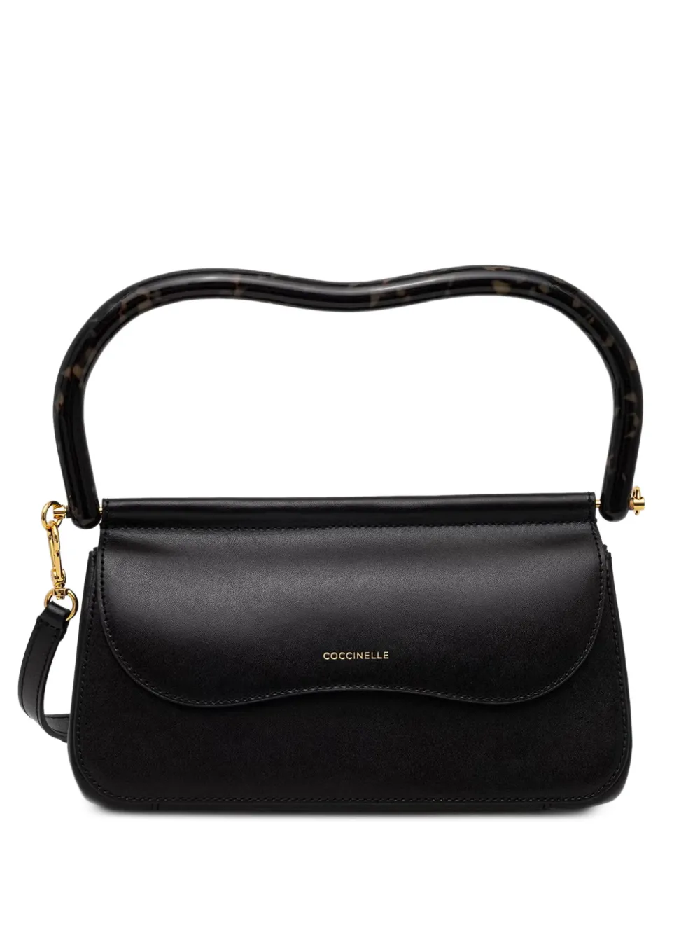 Coccinelle tortoiseshell-effect shoulder bag - Schwarz