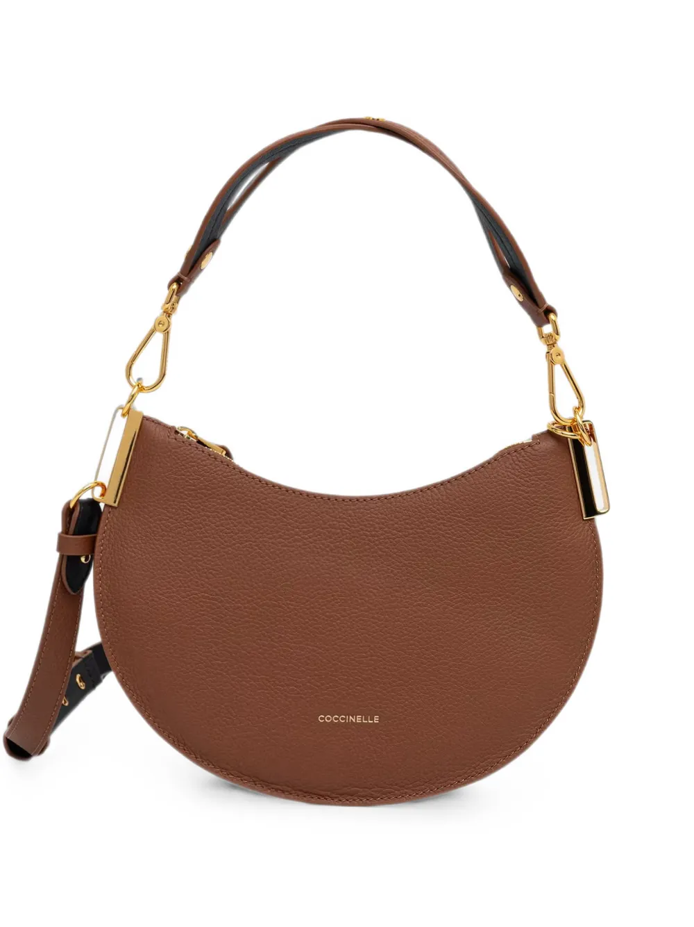 Coccinelle small Sunup pebbled shoulder bag - Brown