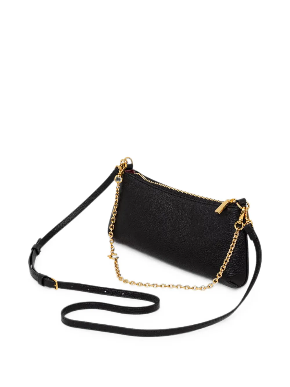 Coccinelle C-Me mini-crossbodytas met schakelketting en logo-print Zwart
