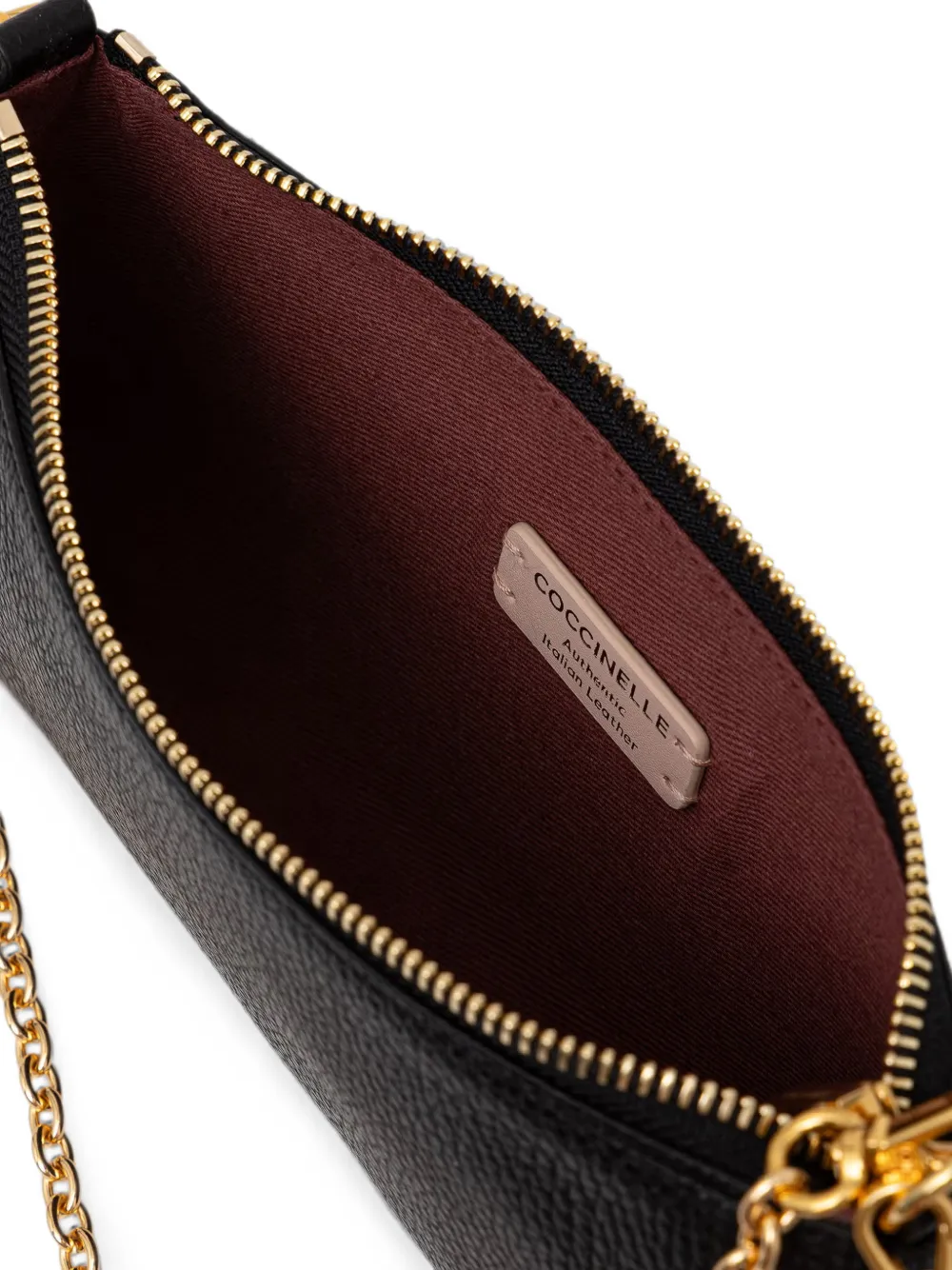 Coccinelle C-Me mini-crossbodytas met schakelketting en logo-print Zwart