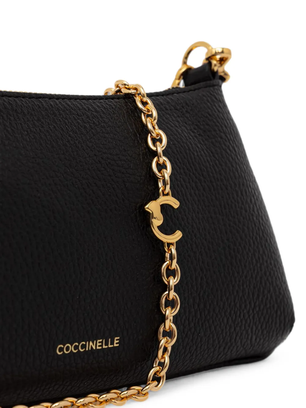 Coccinelle C-Me mini-crossbodytas met schakelketting en logo-print Zwart