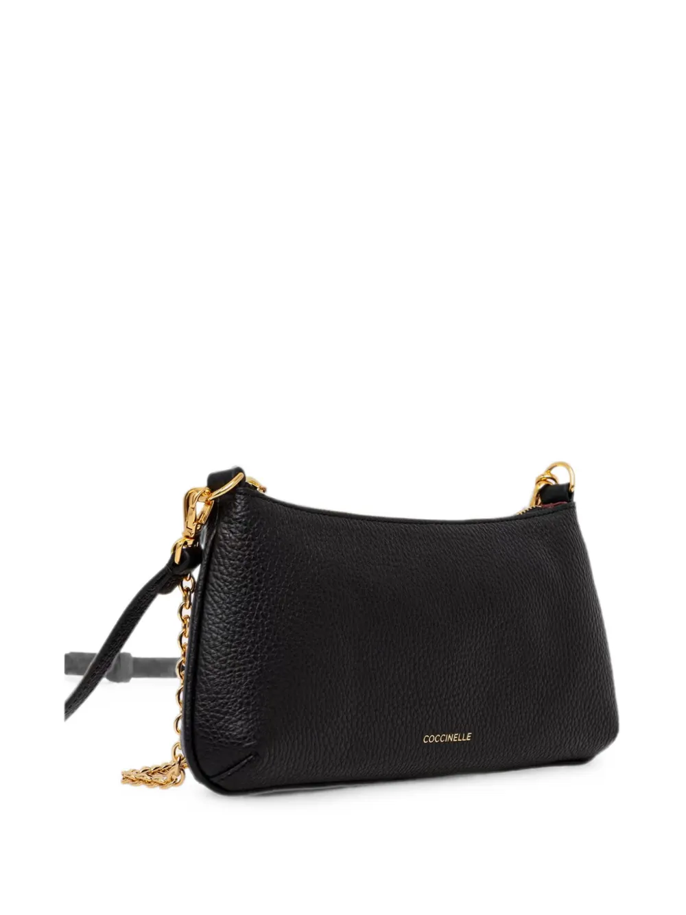 Coccinelle C-Me mini-crossbodytas met schakelketting en logo-print Zwart