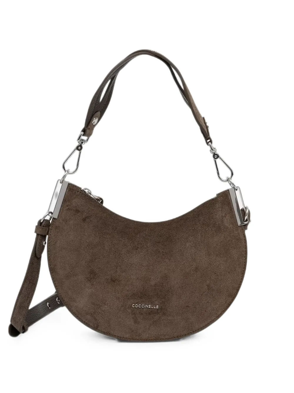Coccinelle small Sunup crescent shoulder bag - Braun