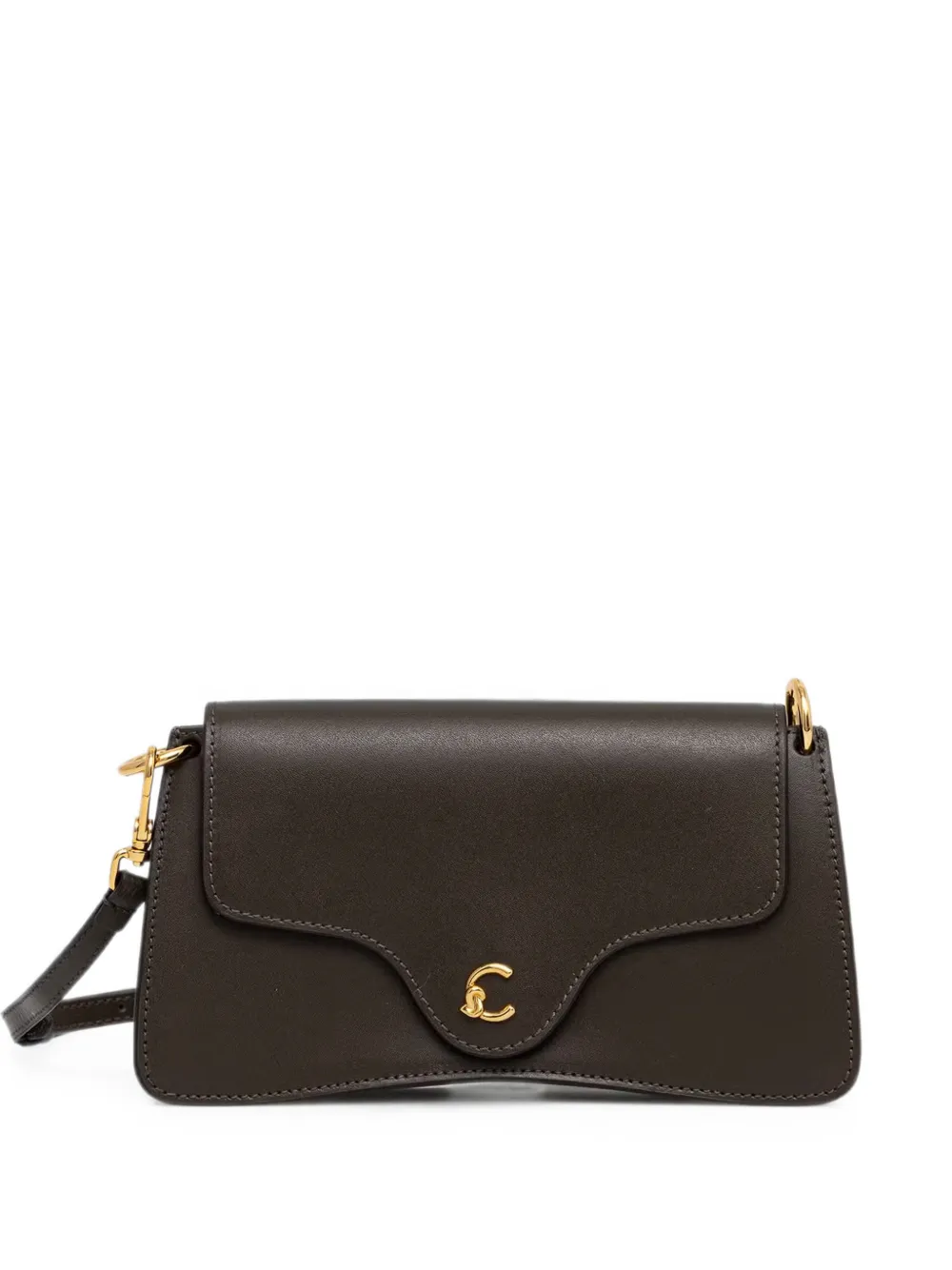 Coccinelle C-me logo-plaque shoulder bag - Marrone