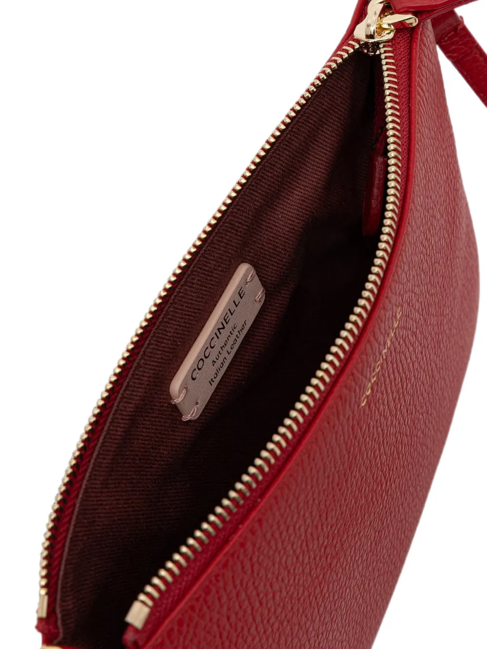 Coccinelle Gegranuleerde crossbodytas Rood